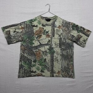 Vintage Liberty Mens‎ Camouflage Realtree Bark Single Stitch Pocket T Shirt